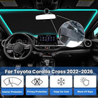 Windshield Sun Shade for Toyota Corolla Cross 2022-2025 2026 - Image 2