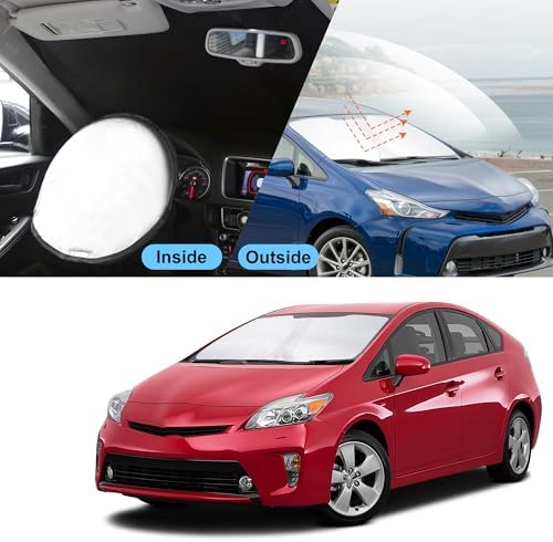 TINGLU Sun Shade for Toyota Prius Hatchback 2010-2015(Not for Prius C or Prius V) Accessories Windshield Sun Shade Window Shade UV Rays Protection Sun Visor Cover - Image 6