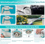Electric Foam Sprayer Car Wash, 0.5Gallon 2L Rechargeable Battery Power Display Auto Pressure Foamer Spray Bottle, 2 Nozzles Mode Spray - Image 3