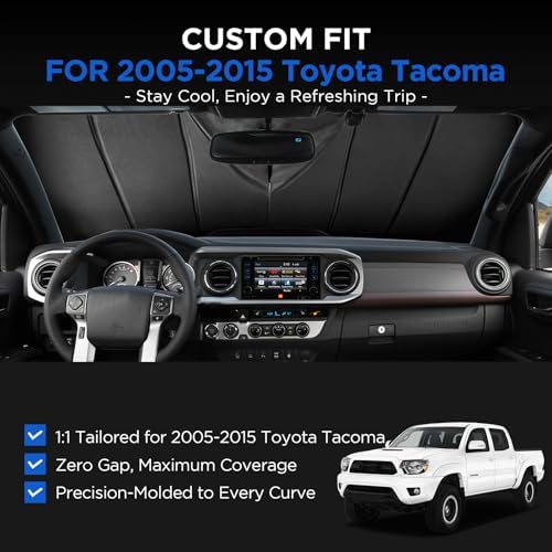 MAIKER OFF ROAD Windshield Sunshade Compatible with Toyota Tacoma 2005-2015 - Image 2