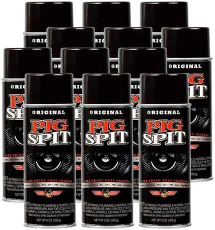 Original | Shine for Engines, Trim, Tires & Vinyl | Restores Faded Black Plastic | 9 oz. | 12-Pack by PigSpit