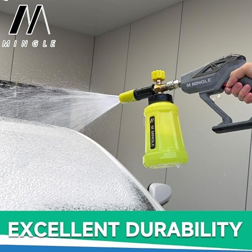 M MINGLE Pressure Washer Gun with Foam Cannon, 64 Fl Oz Car Wash Soap - Image 2