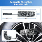 9PCS Car Wheel Detailing Brush Kit Scratch-Free Rim & Tire Cleaner Brushes - Image 2