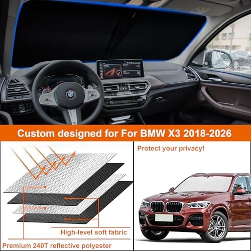 Foldable Front Windshield Sunshade fit for BMW X3 2018-2026 - Image 6