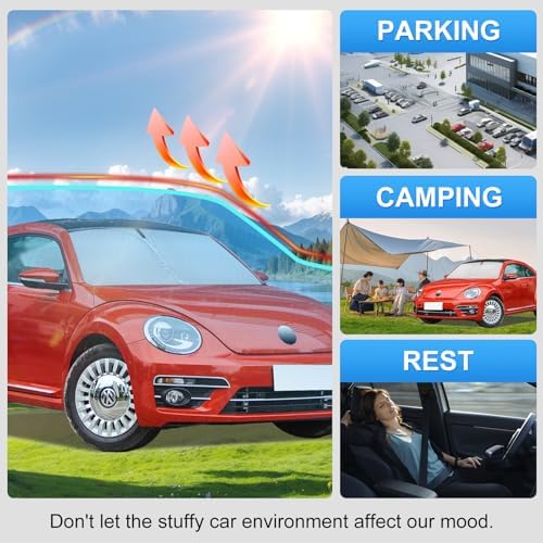 Custom Fit Windshield Sun Shade for Volkswagen VW Beetle 2012-2019 - Image 6