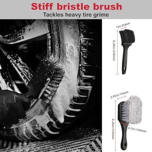 9PCS Wheel Detailing Cleaning Kit Metal-Free Scratch-Free Rim Brush - Image 5