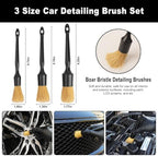 Car Wheel Brush kit, Tire Brush, Wheel Cleaner Brush, Soft-bristled Rim Cleaner Brush, Car Detailing Brushes, Wheel Brushes for Cleaning Wheels,Tires, Car Cleaning Brush Supplies Kit - Image 5