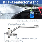 FENG PAI Foam Cannon Dual-Connector Accessory, Pressure Washer Double Tip Attachment for Soap Cannon with 7PCS Pressure Washer Sprayer Nozzles for Car Wash,1/4" Quick Connect, Without Foam Cannon - Image 3