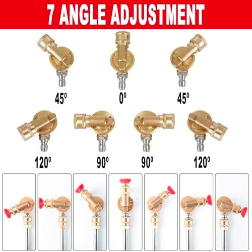 Selkie Pivoting Coupler Kit for Pressure Washer, 8 Pack Universal Power Pressure Washer Accessories Kit, 7 Nozzle Tips,1/4 Inch,4500 PSI - Image 4