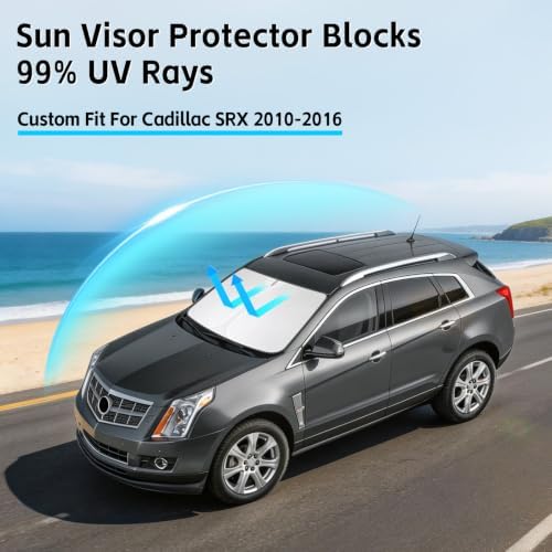 Windshield Sun Shade for Cadillac SRX 2010-2016 Sunshade - Image 2