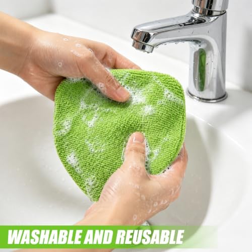 7 PCS Windshield Cleaning Tool, 19" Windshield Cleaner Kit with Extendable Handle, Microfiber Towel Pads, Brush, Empty Spray Bottle for Auto Glass Interior (Green) - Image 7