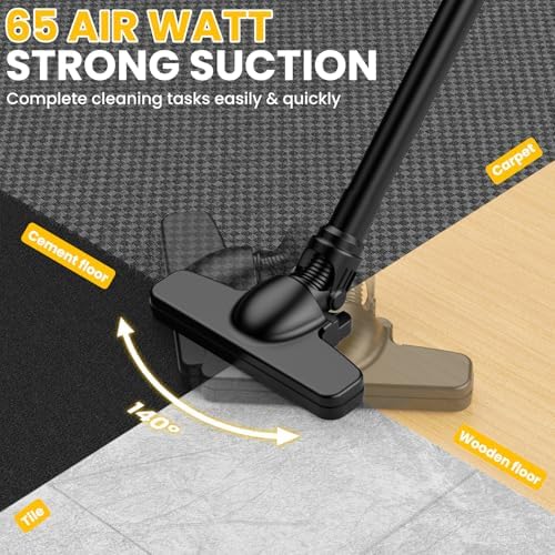 Cordless Vacuum for Dewalt Battery, 5 in 1 Lightweight Handheld Vacuum Cleaner with 500W Powerful Motor, 46 CFM Portable Hand Vacuum with Filtration HEPA for Floor, Carpet(Battery Not Included) - Image 5