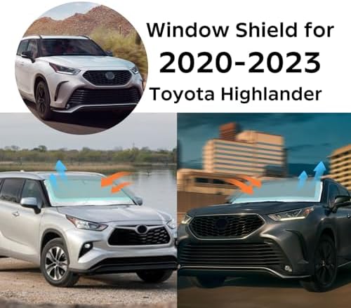 Windshield Sun Shade for Lexus TX/Toyota Highlander 2024-2026 Sunshade - Image 2