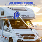 62" Car Wash Brush with Long Handle Chenille Scratch-Free Head Aluminum Pole - Image 2
