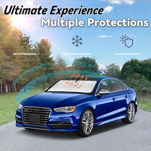 Windshield Sunshades for Audi A3 2026 2025-2022 Sun Shade - Image 3