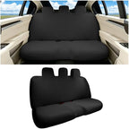 Car Seat Cover, Elastic Waterproof Dustproof Vehicle Back Seat Protector, Scratch Proof Automotive Interior Rear Bench Cover Accessories, Universal Fit (Black) by BCOWPV
