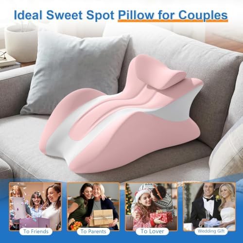 Memory Foam Wedge Pillow, 27° Intimacy Couples Pillow- Pink - Image 6