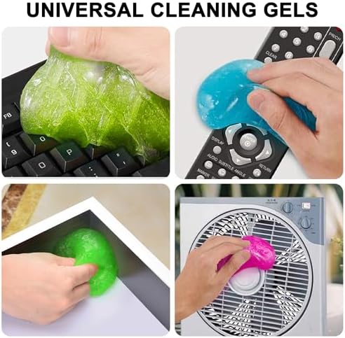 Car Cleaning Gels 4-Pack, Car Cleaning Putty Universal Auto Detailing Tools Car Interior Cleaner, Dust Cleaning Slime, Car Accessories for Car Vents & Keyboards, Clean Supplies– 320g (2.8oz/pcs) - Image 3