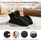 Memory Foam Wedge Pillow, 27° Body Support Pillow- Black - Image 3