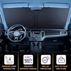 Windshield Sun Shade for GMC Sierra 1500 2500 3500 SLT AT4 Denali 2019-2024 2025 2026 Front Window Shade Custom Fit Sun Visor Foldable Shade Blocks UV Rays Summer Must Have Car Accessories - Image 6