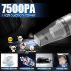 21Pcs Car Cleaning Kit with High Power Handheld Vacuum, Car Wash Mop with Long Handle, Bucket, Detailing Brush Set, Windshield Cleaner, Complete Interior Exterior Washing Supply for Men Women - Image 2