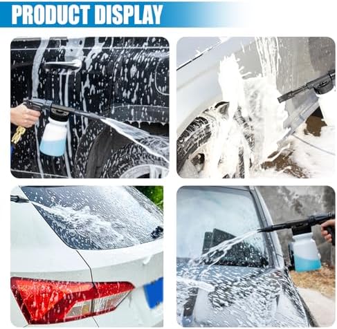 ZIMISI Car Wash Foam Gun, Foam Cannon for Hose, Professional Car Foam Sprayer with 6 Levels Foam Concentration, Spray Gun Cleaner, Connects to Any Garden Hose (Black) - Image 3