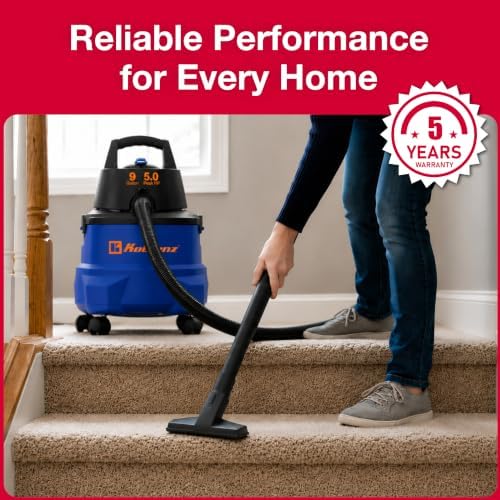 Koblenz WD-9 L212 Wet Dry Vacuum Cleaner, 9 Gallon, 5.0 PHP - Image 4