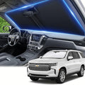 Windshield Sun Shade for Chevy/Chevrolet Tahoe Accessories 2015-2020 Front Window Shade Custom Fit Tahoe Sun Visor Foldable Shade Blocks UV Rays Summer Must Have Car Accessories by AuyNeas