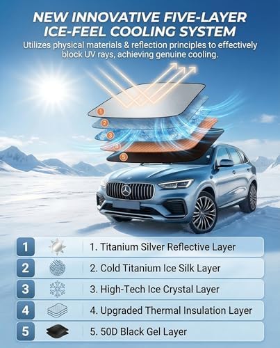 Windshield Sun Shade for Infiniti G25 G35 G37 Q60 EX25 QX50 Front Window Shades Cover for 2010-2025 2026 Infiniti Windshield Sun Visor Protector Car Accessories - Image 3