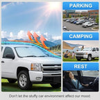 for 2007-2013 Chevy/Chevrolet Silverado 1500 Windshield Sun Shade - Front Foldable Windshield Sunshade Cover Custom Fit Silverado 1500 Accessories Sun Visor Protector Blocks UV Rays - Image 3