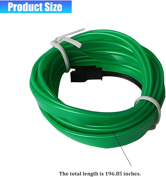 Car LED Strip Lights, 16.4FT 5V Waterproof Flexible Vehicle Ambient Lighting Kits with USB Port, Automotive Lamp Strips Decorations, Universal for SUV Automobile Truck (Green) - Image 2