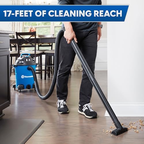 Vacmaster VOC809PF 8-Gal 4 Peak HP Utility Wet/Dry Vacuum Blue - Image 3