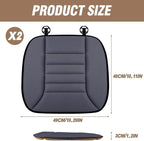 MYFAMIREA 2PCS Car Seat Cushion Pad 1.2" Thick Comfort Seat Protector for Car Driver Seat Office Chair Home Use Memory Foam Seat Cushion with Non Slip Bottom, 20'' x 18.5'', Dark Gray - Image 7