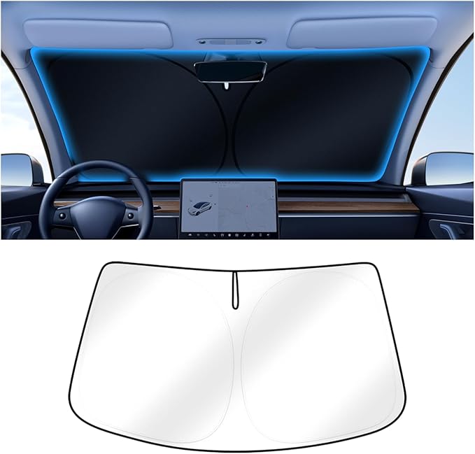 Canvcle Windshield Sun Shade for Honda HR-V 2023-2025 2026 HRV Accessories Upgraded Double-Layer Front Window Sunshade Cover Sun Visor Protector Foldable Block UV Rays Keep Vehicle Cool by Canvcle