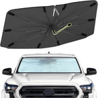 Windshield Sun Shade Umbrella for Toyota Tacoma 2016-2026 Front Window | Foldable Sunshade with 360° Rotating Shaft, Custom Fit Car Shades for Tacoma Accessories with UV & Heat Protection by Visufy
