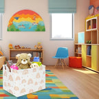 Boho Rainbow Baskets Rectangular,girl basket,Waterproof foldable canvas laundry basket,Nursery hamper,Room Decor,Shelf Basket(Rainbows) - Image 5