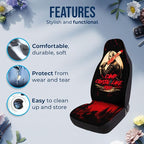 GENANY Vintage Horror Mask Car Seat Covers, 2-Piece Front Seat Set | 2-piece polyester front seat cover set, each 49.5 x 19.6 inches, with adjustable straps and hooks - Image 5