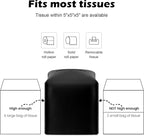 Tissue Box Cover, Tclouda, Modern PU Leather Square Tissue Box Holder for Creative Decorative, Ideal for Bathrooms/Office/Car/Nightstand/Outdoor Tent/Dining Table, 5"X5"X5", Single Black - Image 7