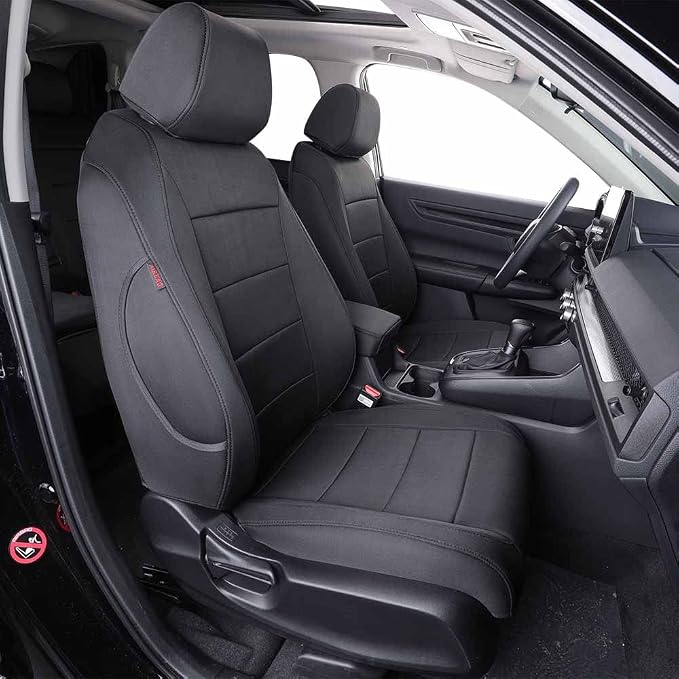 EKR Car Seat Covers for Honda HRV 2023-2027,Neoprene Full Set | Custom Fit for Honda HRV EX-L 2023-2027 Glove-Like Fit,Airbag Compatible,Easy Clean,Neoprene(Black) by EKR