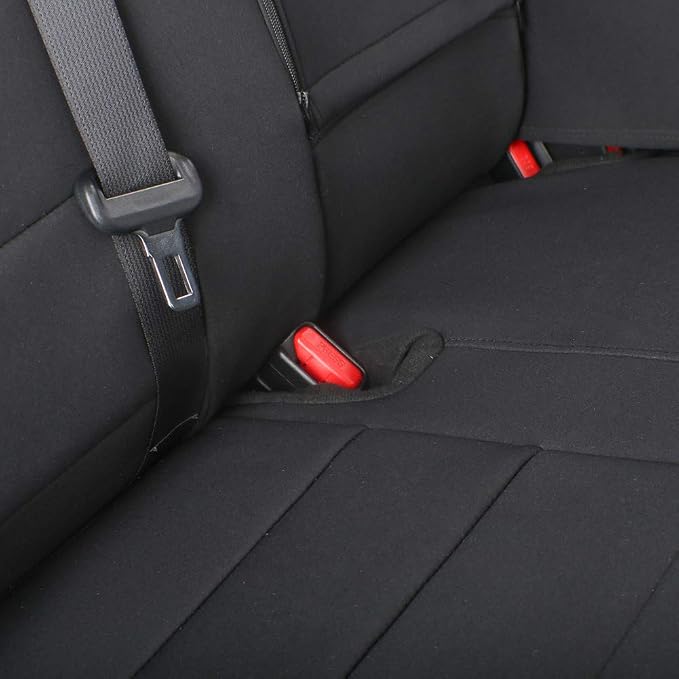 EKR Corolla Seat Covers Custom Fit for Toyota Corolla 2014 2015 2016 2017 2018 2019 L/LE Series Sedan,Leather Car Seat Cover Full Set for SUV-Neoprene(Black) - Image 4