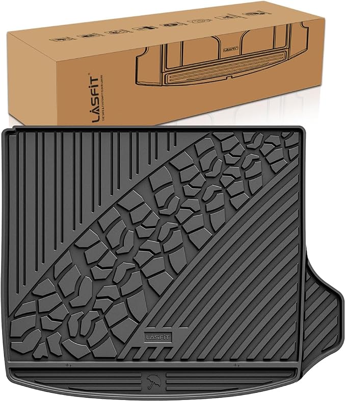 LASFIT Cargo Mat for Jeep Grand Cherokee WL 2022-2025 2026 5-Seat | Include 4xe, NOT for Grand Cherokee L, All Weather, TPE, Custom Fit, Trunk Mat, Cargo Liner, Black by LASFIT