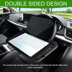 Car Steering Wheel Desk, Portable Car Tray, Durable Multi-Functional Travel Workstation with Cup Holder, Car Essentials Portable Laptop Tray & Eating Table for Most Vehicles Road Trip (Black) - Image 5