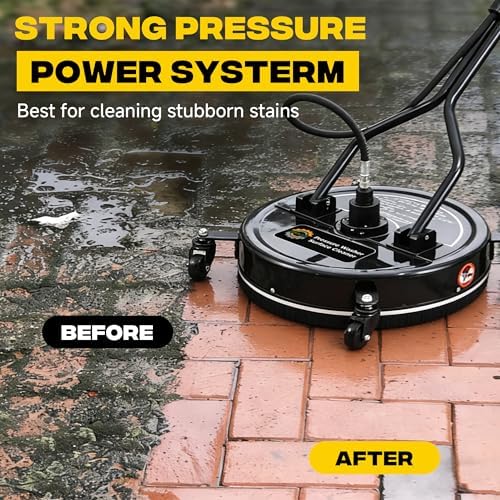 PWACCS 20" Pressure Washer Surface Cleaner with 4 Wheels and Dual Handle - Image 2