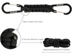 BRAVESHINE Paracord Keychain Carabiner Clip | D Ring Hanger Lanyard Hook | 7.3inch Long | for Stroller, Water Bottle, Key, Backpacks, Men, Women, Luggage, Car Seat Headrest, Fence, Bag Charms - Image 3