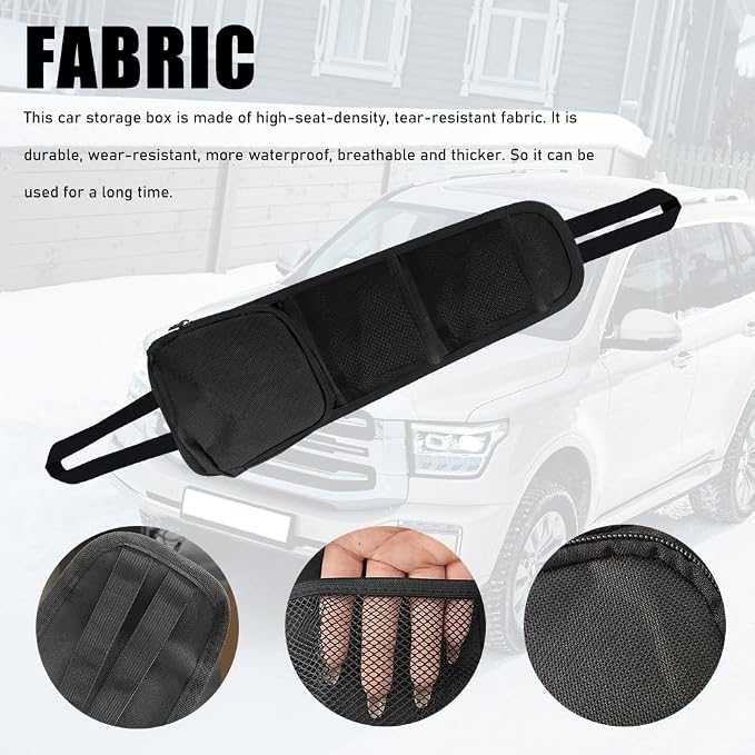 Car Seat Side Organizer, Car Organizers and Storage, Auto Front Seat Storage Hanging Bag, Auto Accessories Multifunctional Vehicle Mesh Pocket Holder for SUV Truck Sedan (Black, 1PCS) - Image 3