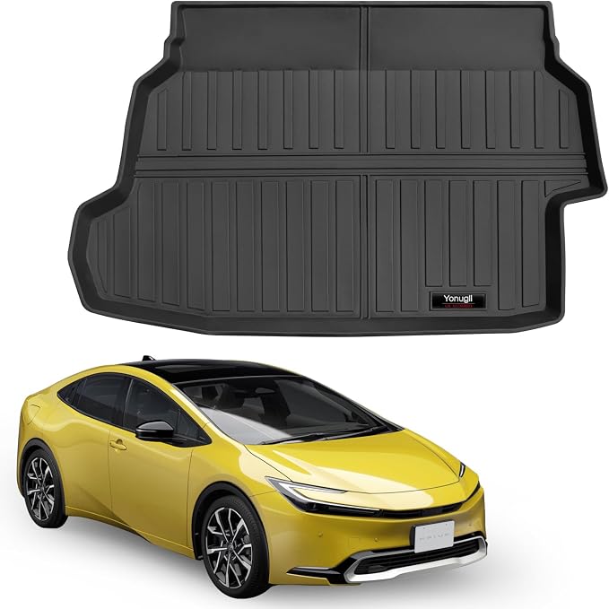 Custom for 2023-2025 2026 Toyota Prius & Prius Prime Hatchback (PHEV) Cargo Mats Trunk Liner All Weather TPE Protection Mat Accessories (for 2023-2026 Toyota Prius Hatchback) by Yonugli