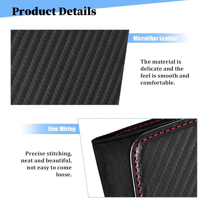 Car Seat Side Pocket Organizer, Leather Vehicle Seat Door Pouch Bag for Pen Phone Key, Automotive Console Card Sunglasses Holder Storage Bag, Universal for SUV Van Truck (Carbon Fiber) - Image 3