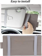 Gray Car Sun Visor Organizer, Multi-Purpose Auto Document Storage Accessory | Visor accessories multi-slot design stores docs, cards & sunglasses, slim fits all vehicles without obstructing sight - Image 6
