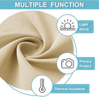 RYB HOME Short Curtains for Small Window Kitchen Bathroom Cafe RV Camper | Sunmmer Heat Light Blocking,Privacy,Energy Saving,For Sunroom Laundry Room Stair Window,W52 x L36,Biscotti Beige,2 Panels - Image 6