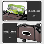 Back Seat Car Organizer,4 in 1 Multifunctional Car Back Seat Storage Box with Drink Cup Holder Tissue Box, for Hold Phone,Snacks, Drinks, Handbag-Black - Image 6